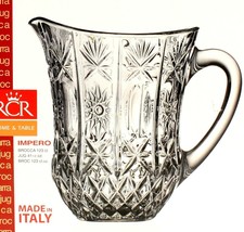 RCR Royal Crystal Rock Pitcher Italy Impero Pattern New in Box Beautiful - £19.37 GBP