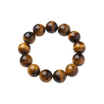 Men&#39;s Natural Tiger Eye Stone Bracelet Enhances Judgment - £42.08 GBP