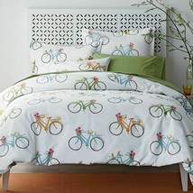 The Company Store Spring Ride Bicycles Pastel Full/Double Duvet Cover and Sheets - £71.14 GBP