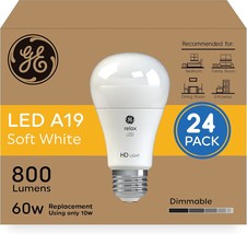 Ge Relax Hd Led Light Bulbs, A19 Soft White Light Bulbs, Dimmable Led, 2... - $111.94