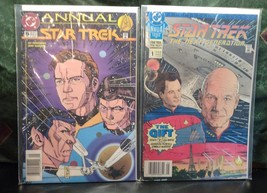 2 Star DC Annual Trek Comic books Next Generation #1 Star Trek#5  - £10.99 GBP