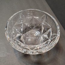 Vintage Tiffany Glass Bowl, Star Design, Cut Lead Crystal 8" Signed, Informatica