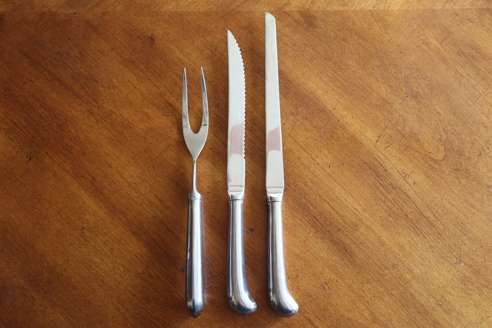 3x Towle ASHLEY Stainless Supreme Korea Carving Fork Knife Wedding Cake ... - $11.40