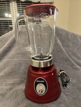 Oster Classic Glossy Red Blender Osterizer Retro 500 Watt Glass Jar Tested Works - £29.56 GBP