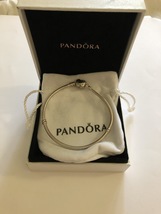  Genuine Pandora .925 Silver Heart Love Clasp Bracelet 590719 7.9" - $54.95