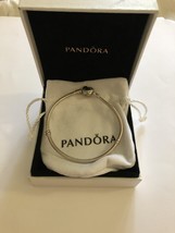  Genuine Pandora .925 Silver Heart Love Clasp Bracelet 590719 7.9&quot; - £43.92 GBP