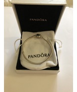  Genuine Pandora .925 Silver Heart Love Clasp Bracelet 590719 7.9&quot; - £43.06 GBP