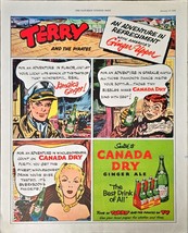Terry And The Pirates Ginger Upper Canada Dry Ale Jamaica 1953 Vintage P... - €15,86 EUR