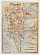 1927 Original Vintage City Map Of Southampton / Hampshire / England - £16.88 GBP