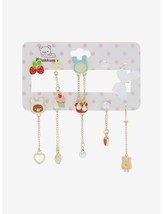 Sanrio Hello Kitty &amp; Friends Rilakkuma Bunny &amp; Strawberry Mismatch Earring Set - £19.97 GBP