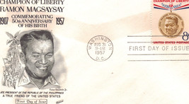 RAMON MAGSAYSAY Champion of Liberty First Day Issue Manila, Philippines - £3.15 GBP