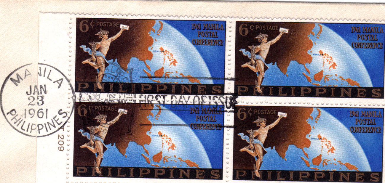 1961 MANILA POSTAL CONFERENCE First Day Issue Philippines - $2.95