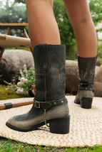 Dark Brown Mid Calf Boots - $1,030.52 MXN
