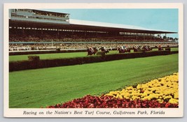 Gulfstream Park Horse Racing Nation&#39;s Best Turf Course Florida Vintage Postcard - £5.33 GBP