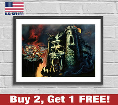 He-Man Masters of the Universe Poster 18&quot; x 24&quot; Print Castle Grayskull M... - £10.60 GBP