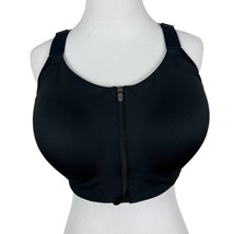All In Motion Sports Bra Womens 38DD Black Zip Up Front Wide Strap Active - £7.97 GBP