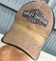Harley Davidson Discolored Large / XL Jackyl Band Autographed Baseball Cap Hat - £17.98 GBP