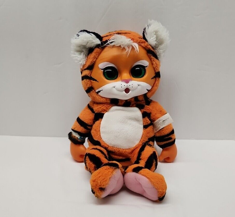 Jakks Pacific Animal Babies Orange Bengal Tiger Cat Plush Stuffed Nursery Works - £28.74 GBP
