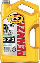 Pennzoil Platinum High Mileage Full Synthetic 5W-30 Motor Oil for Vehicles Over - £35.56 GBP