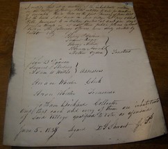 1838 ANTIQUE HONEOYE FALLS NY ELECTION LETTER at BRICK SCHOOL HOUSE POLI... - £19.73 GBP