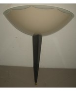 Vtg Art Deco Wall Sconce with Slip-On Half-Moon Glass Shade Light Fixtur... - €75,90 EUR