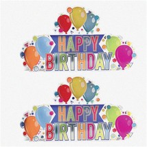 &quot;Balloon Blast 3-D Birthday Centerpieces - Set of 2 Multicolored Milesto... - $32.66