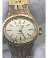 Vintage Seiko 21 Jewels 11-7370 Ladies Manual Wind Gold Plated Dress Wat... - $39.60