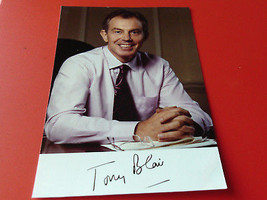 TONY BLAIR AUTOGRAPHED HAND SIGNED 4.25&quot; X 6&quot; PHOTO  FORMER  U.K  PRIME ... - £27.40 GBP