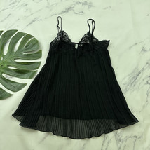 Twiggy Womens Vintage Y2k Camisole Lingerie Top Size M Black Lace Pleate... - $19.79