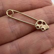 Vintage Rose Gold 585 14K Women&#39;s Jewelry Safety Pin Brooch Needle Car 0.7 gr - $168.00