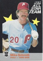 1987 Fleer All Star Team Mike Schmidt 6 Phillies - £1.99 GBP