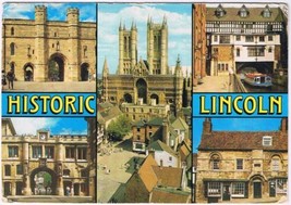 Postcard Historic Lincoln UK 4 3/4&quot; x 7 1/4&quot; - £2.28 GBP