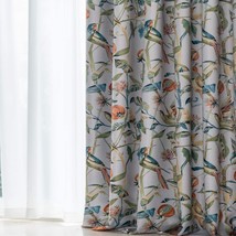 Vogol Grommet Window Curtains, Fruits And Leaves Pattern Soundproof, 2 Panels - £48.21 GBP