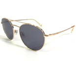 Marc O&#39;Polo Sunglasses 505067 21 1030 Gold Round Frames with Blue Lenses - $55.97