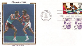 OLYMPICS 1984 R&amp;R Colorano &quot;Silk&quot; Cachet First Day of Issue - £3.17 GBP