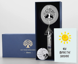 Best Friend Wind Chime with Tree of Life Wind Spinner - Friendship Gifts for Wom - £35.15 GBP