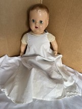 Cute Vintage Composition plush 22&quot; Baby Mama Doll sleepy blue eyes crier works - £31.50 GBP