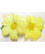 Yellow Daisy Silk Flower Spring Hair Clip  - $6.99