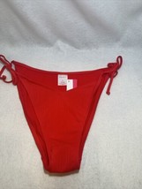 Xhilaration™ - Juniors&#39; Textured High Leg V-String Bikini Bottom - Red - Size XL - £3.11 GBP