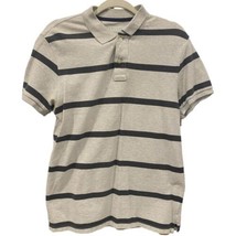 OLD NAVY Men&#39;s Classic Polo Shirt Navy Blue White Striped Short Sleeve M... - $4.95