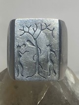 Adam Eve ring size 9 Apple snake tree Mexico southwest  sterling silver women me - £93.95 GBP