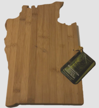Washington Totally Bamboo New Kitchen Shape Cutting Serving Brown Board Tag - $19.79