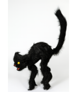 Vintage Halloween Scary Black Cat 23” Arched Back Hissing Pose Creepy Ha... - $982.20 MXN