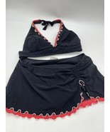 Profile Gottex Bikini Swimsuit Skirt Women&#39;s Size 12 /8 Large Black Padded - £14.87 GBP