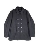 Calvin Klein Coat Mens Med Black Brushed Wool Peacoat Overcoat - $21.88