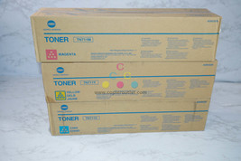 3 New Genuine Konica Minolta Bizhub C654,C654e,C754,C754e TN711 CMY Tone... - $183.15