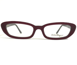 Salvatore Ferragamo Eyeglasses Frames 2515-B 377 Grey Red Crystals 52-18... - $120.95