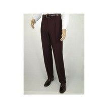 Men Apollo King Double Breasted Suit Classic Peak Lapel Pleated DM29 Burgundy image 9