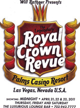 Royal Crown Revue @ Palms Vegas Paper Promo Coaster - $1.95
