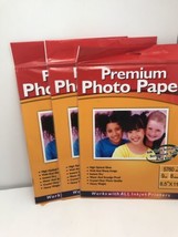 Lot of 3 Premium Photo Paper 4? x 6? Acid Free High Gloss Instant Dry 28... - £6.82 GBP